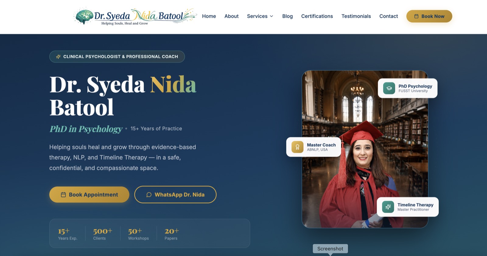 Dr. Syeda Nida Batool โ demo by Alliance Tech